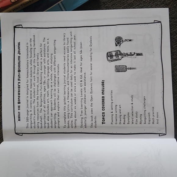 THINKING TREE Songwriters fun-schooling journal homeschool Music Workbook - Picture 4 of 7